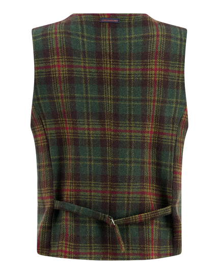waistcoat pattern dark green wool