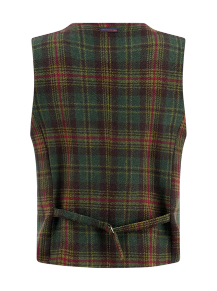 waistcoat pattern dark green wool