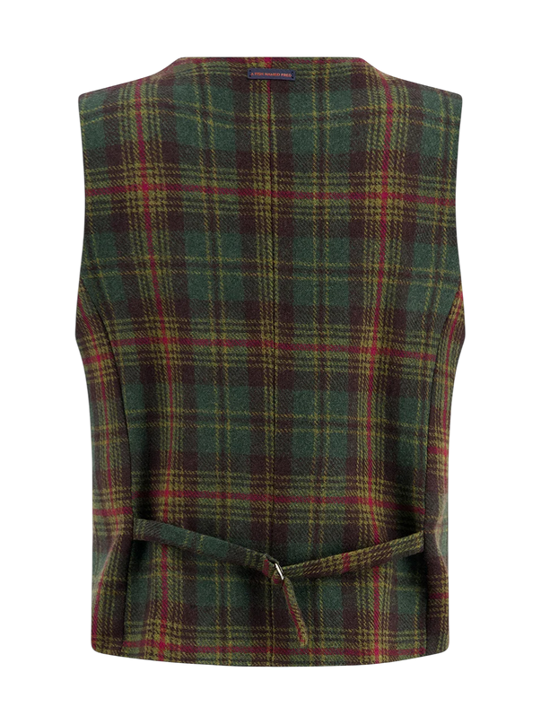 waistcoat pattern dark green wool