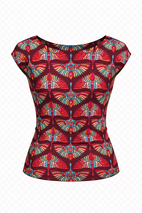 BLONDIE TOP TPFA8 MULTI_aubergine