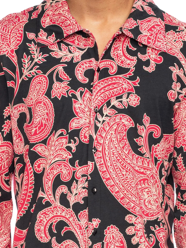 Juan zwart met bloemenprint