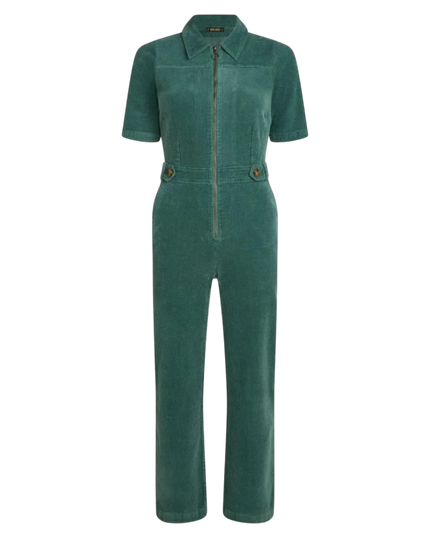 Garbo Zip Jumpsuit Corduroy, matcha green