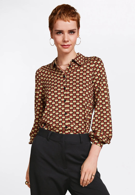 KING LOUIE Maisie Blouse Valet Cabernet Red