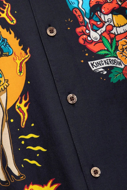 Hawaii Hemd Acapulco Gold zwart