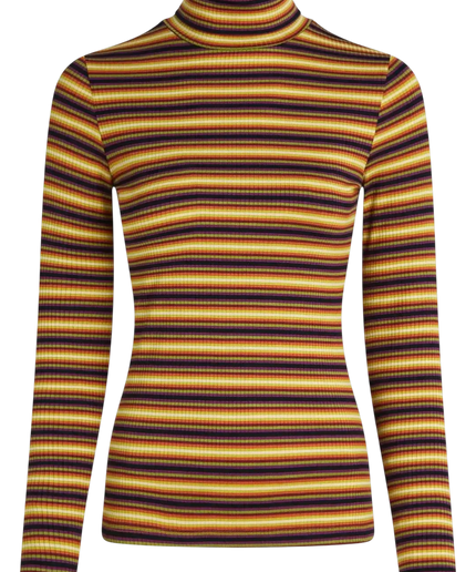 TOP DE CUELLO VUELTO KING LOUIE EIRA A RAYAS MULTICOLOR