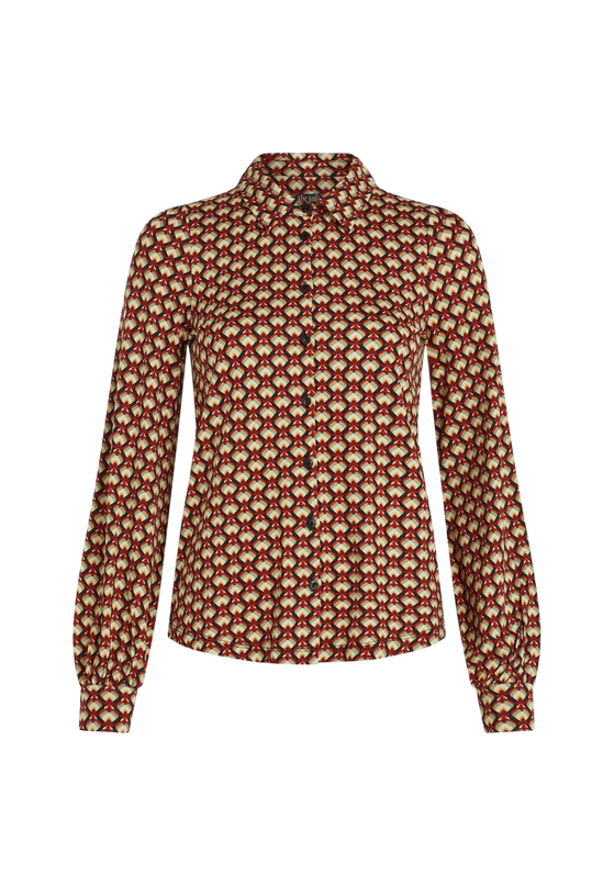 KING LOUIE Maisie Blouse Valet Cabernet Red