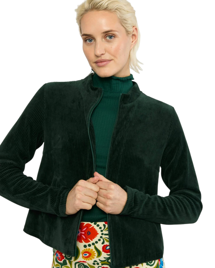 Jolly Zip Up fine needle green