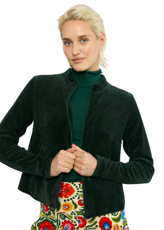 Jolly Zip Up fine needle green