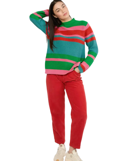 JERSEY BLUTSGESCHWISTER BRAID UP YOUR LIFE WINTER COLORS STRIPE