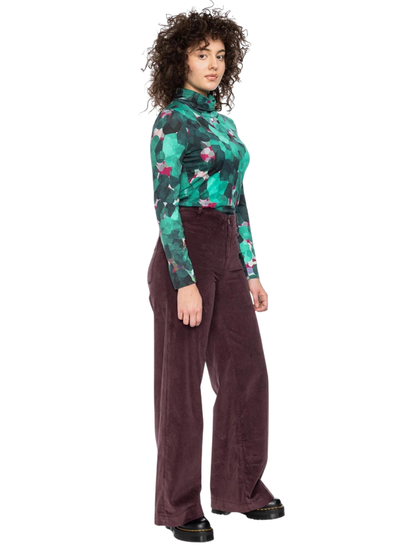 Rolli top met col, groen