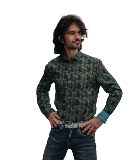 BLUSA A FISH NAMED FRED FOREST VERDE OSCURO