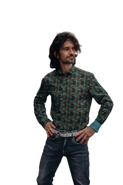 A FISH NAMED FRED BLOUSE Forest dark green