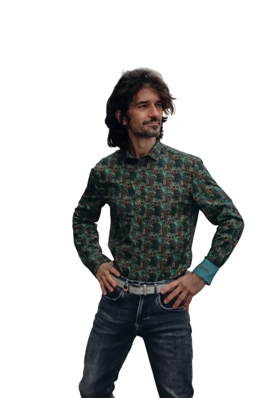 A FISH NAMED FRED BLOUSE Forest dark green