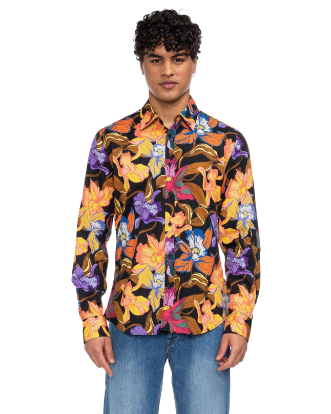 Tamuza bloemenprint orange/lila