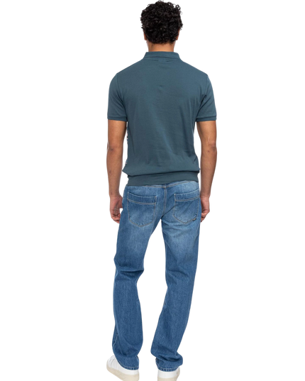 ATO BERLIN POLO ENZIO, BLAUW/ ROZE