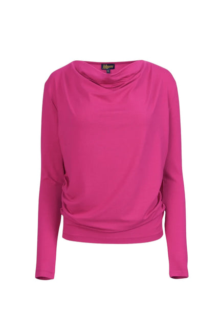 LALAMOUR AVA TOP JERSEY PLAIN, FUCHSIA