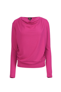 LALAMOUR AVA TOP JERSEY PLAIN, FUCHSIA