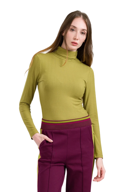 LALAMOUR RUBY TOP JERSEY RIB, GOLDEN CYPRESS