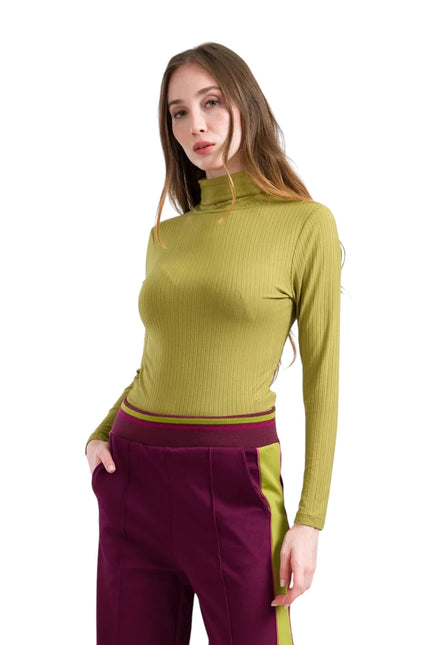 LALAMOUR RUBY TOP JERSEY RIB, GOLDEN CYPRESS
