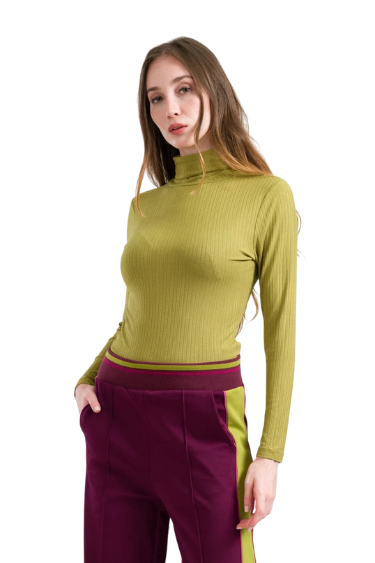 LALAMOUR RUBY TOP JERSEY RIB, GOLDEN CYPRESS