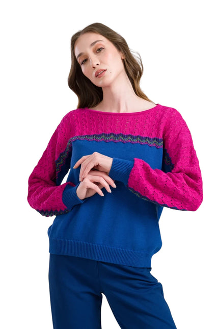 LALAMOUR SWEATER CHARLOTTE KNITWEAR, COLORBLOCK