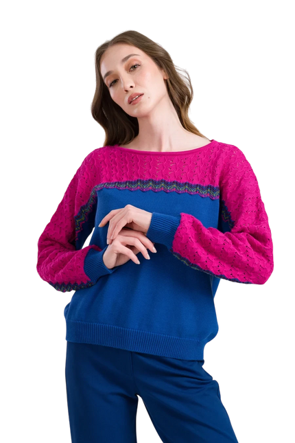 LALAMOUR SWEATER CHARLOTTE KNITWEAR, COLORBLOCK