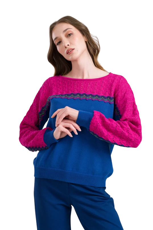 LALAMOUR SWEATER CHARLOTTE KNITWEAR, COLORBLOCK