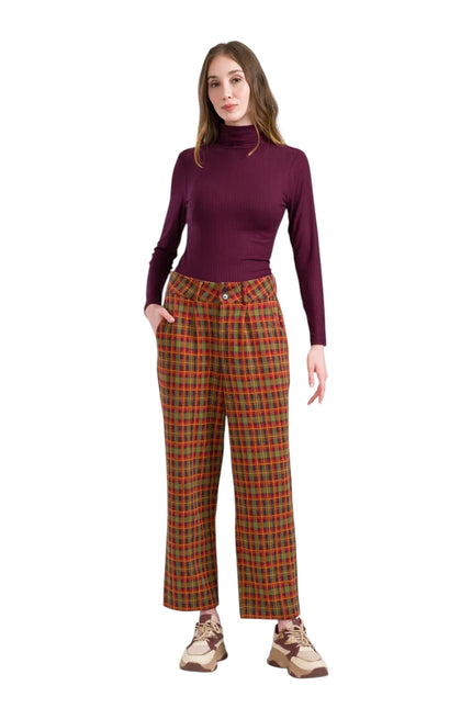 LALAMOUR BROOKLYN TROUSERS SURPLUS AQUARE, SPHAGNUM