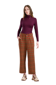 LALAMOUR BROOKLYN TROUSERS SURPLUS AQUARE, SPHAGNUM