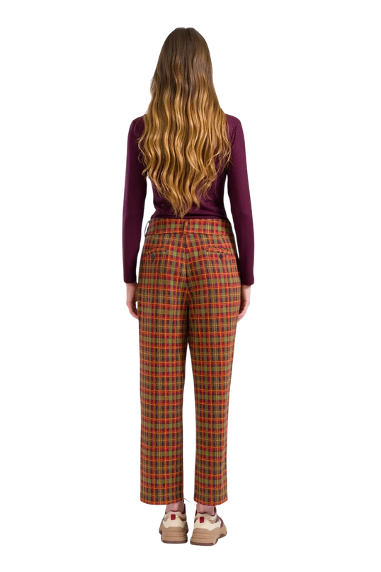 LALAMOUR BROOKLYN TROUSERS SURPLUS AQUARE, SPHAGNUM
