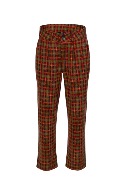 LALAMOUR BROOKLYN TROUSERS SURPLUS AQUARE, SPHAGNUM
