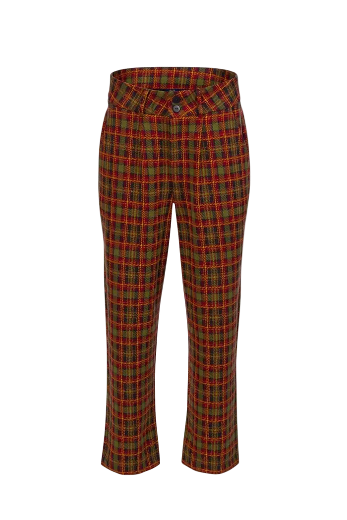 LALAMOUR BROOKLYN TROUSERS SURPLUS AQUARE, SPHAGNUM