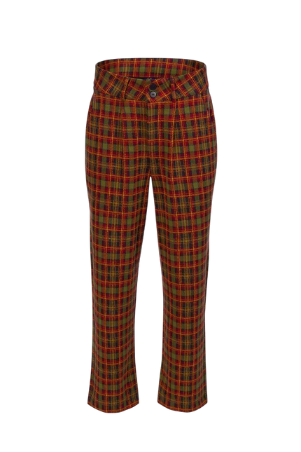 LALAMOUR BROOKLYN TROUSERS SURPLUS AQUARE, SPHAGNUM