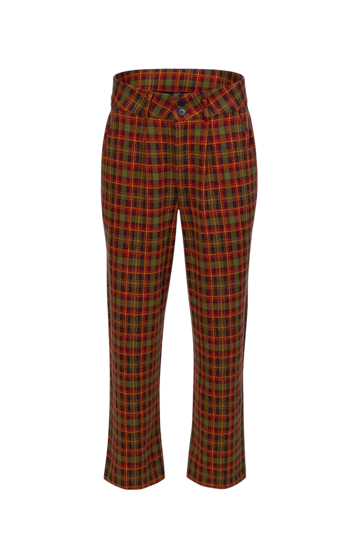 LALAMOUR BROOKLYN TROUSERS SURPLUS AQUARE, SPHAGNUM