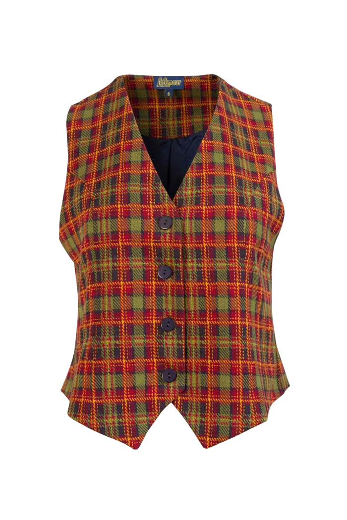 LALAMOUR LILLA GILET SURLUS SQUARE, SPHAGNUM