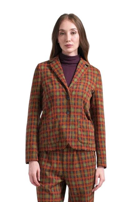 LALAMOUR NELLY BLAZER SURPLUS SQUARE, SPHAGNUM