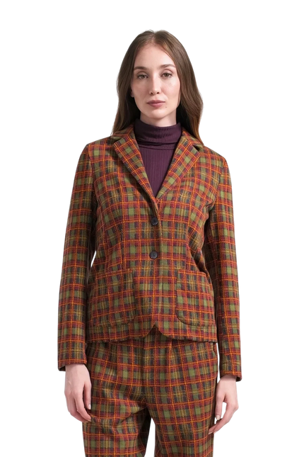LALAMOUR NELLY BLAZER SURPLUS SQUARE, SPHAGNUM
