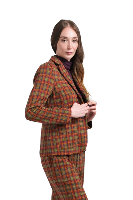 LALAMOUR NELLY BLAZER SURPLUS SQUARE, SPHAGNUM