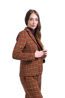 LALAMOUR NELLY BLAZER SURPLUS SQUARE, SPHAGNUM