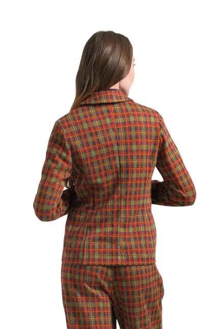LALAMOUR NELLY BLAZER SURPLUS SQUARE, SPHAGNUM