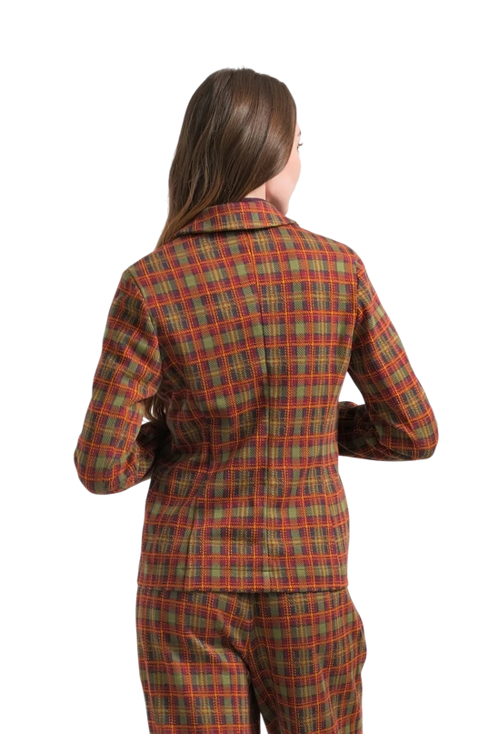 LALAMOUR NELLY BLAZER SURPLUS SQUARE, SPHAGNUM