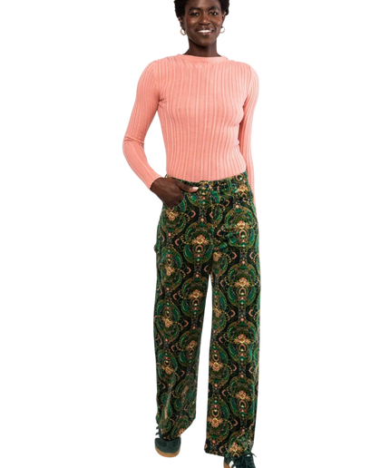 BLUTSGESCHWISTER HIGH WAIST RIBCORD BROEK MARLOTTE, ACADEMIA ROYALE