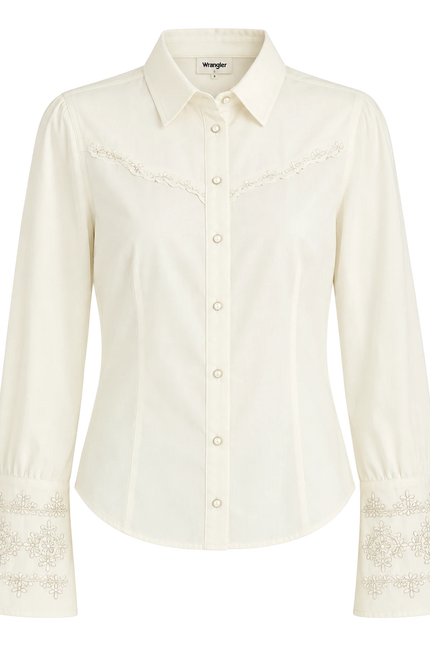 WRANGLER BLOUSE BELL WESTERN SLIM EGRET