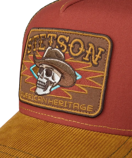 GORRA TRUCKER STETSON SKULL