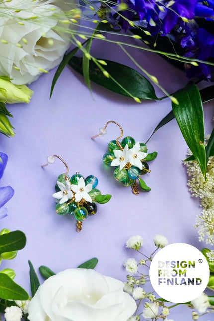 DAUGHTER OF THE NORTH ARCTIC STARFLOWER OORBELLEN 18K GOLD PLATED