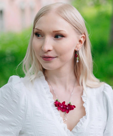 KOLCZYKI DAUGHTER OF THE NORTH THE BEAUTY OF PASSION, MAŁE, POZŁACANE 18-KARATOWYM ZŁOTEM