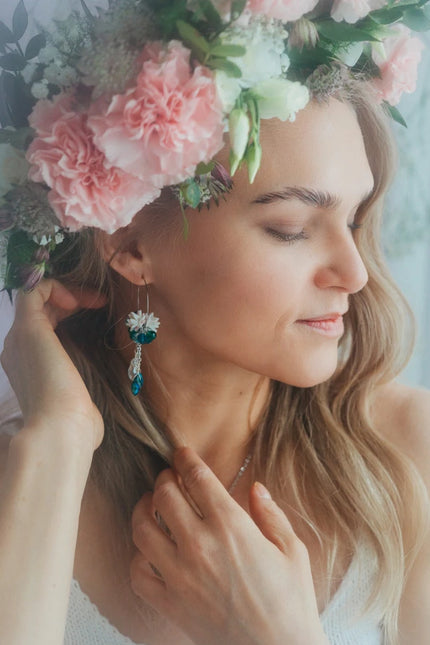 DAUGHTER OF THE NORTH WATER LILY HOOP EARRINGS