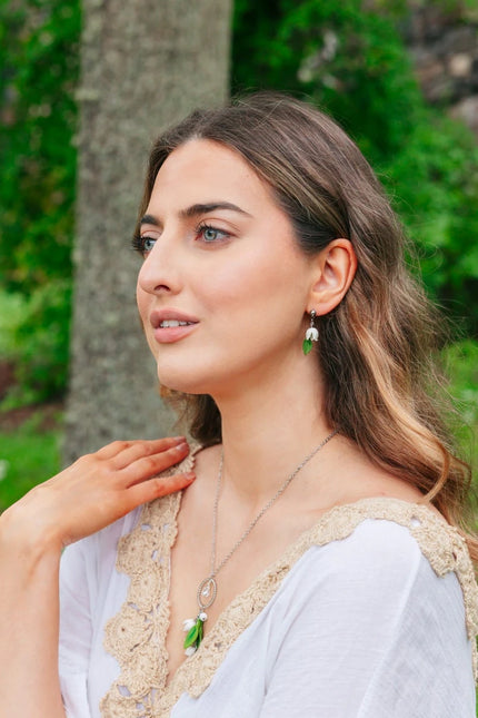DAUGHTER OF THE NORTH LILY OF THE VALLEY STUD EARRINGS – 18K GOLD PLATED