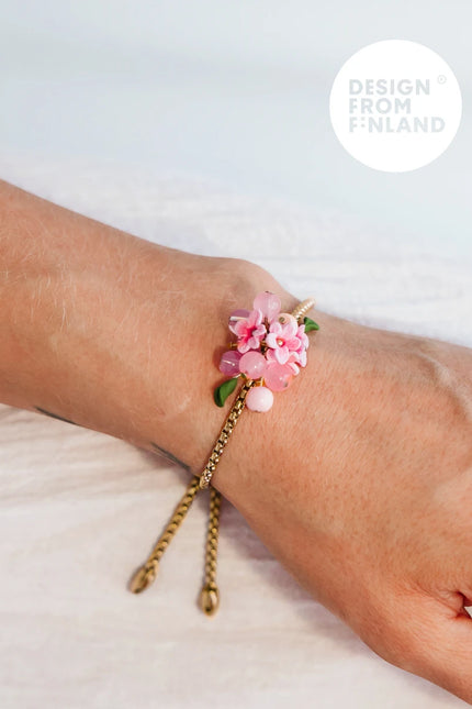 DAUGHTER OF THE NORTH TWINFLOWER BRACELET, 18K GOLD PLATED