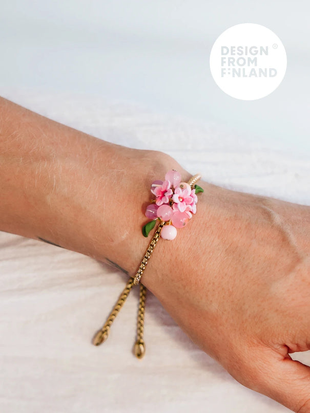DAUGHTER OF THE NORTH TWINFLOWER BRACELET, 18K GOLD PLATED